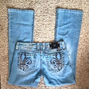 Women's Blue Embellished Jeans